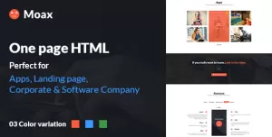 Moax - One Page Multipurpose html for (App, Software & Others)