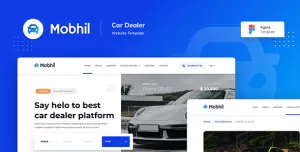 Mobhil Car Dealer Website Figma Template