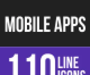 Mobile Apps & Settings Line Inverted Icons