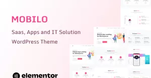 Mobilo - Saas, Apps landing and IT Solution One Page WordPress Theme