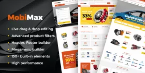 Mobimax - Auto Parts WordPress Theme + WooCommerce Shop