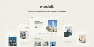 Modeli - Architecture and Engineering Adobe XD Template