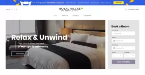 Modello di sito Web gratuito per hotel - TemplateMonster