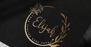 Modern Handwritten Signature Or Photography Elijah logo Design-Brand Identity