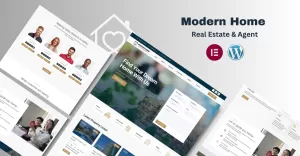 Modern Home - Real Estate Services & Agent WordPress Theme