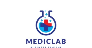 Modern Medical Science Lab Logo Design - TemplateMonster
