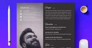 Modern Resume Template Design Layout - TemplateMonster