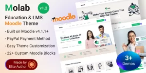 Molab  LMS & Education Moodle 4+ Theme