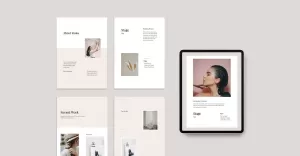 MONA - A4 Vertical Media Kit PowerPoint template