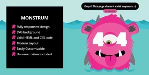 Monstrum - A Responsive 404 Page