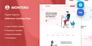 Montero - Digital Agency Unbounce Landing Page Template