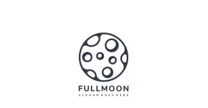 Moon and Planet Logo Template