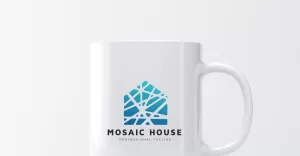 Mosaic House Logo Template