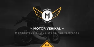 Motor Vehikal - Motorcycle Online Store PSD