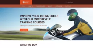 Motorcycle Training Website Template - TemplateMonster