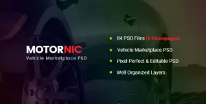 MotorNic - Vehicle Marketplace PSD Template