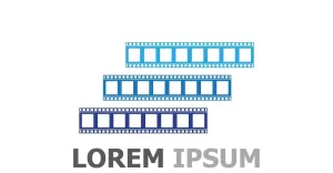 Movie Filmstrip Logo Template V1