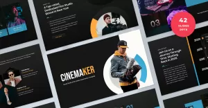Movie Studio and Film Maker Presentation PowerPoint Template