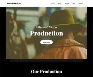 Movie Studio WordPress Theme Download Free for Film Videography