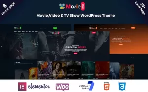 Moviestar - WordPress-tema för film, video och TV-program online