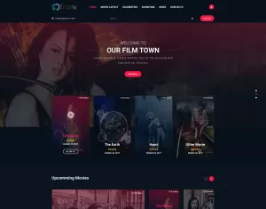 MovieTown - Film och musik PSD-mall