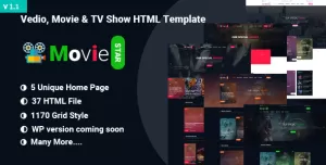 Movie,Video & TV Show HTML Template