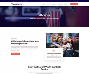 MoxChannel - TV Channel Service Elementor Template Kit