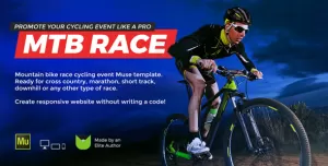 MTB Race - Mountain Bike Racing / Marathon / Cycling Event Website Muse Template