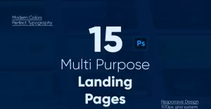 Multi Purpose Landing Pages PSD Template - TemplateMonster