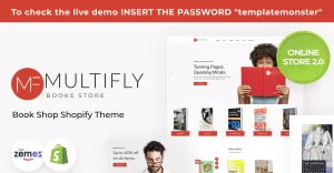 Multifly Author Books Store Premium Responsive Shopify 2.0 Theme