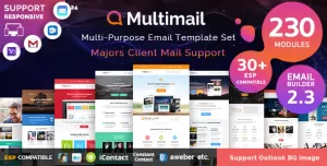 Multimail  Responsive Mailchimp Email Template Set + Builder online