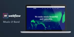 Music & Band Webflow Website Template — Duotone