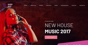MusicAlly - DJ Premium Moto CMS 3 Template - TemplateMonster