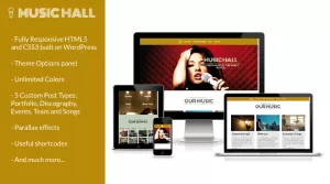MusicHall - WordPress Theme for Musicians and Bands - Themes ...