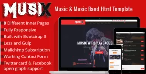 MusiX – Music Band Html Template