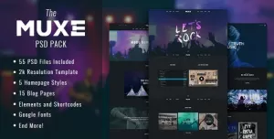 MUXE – Media oriented Musical PSD Template
