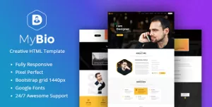 MyBio - One Page Personal Portfolio HTML Template with Blog pages