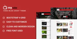 Mytube - Video Blog and Magazine Theme for Ghost