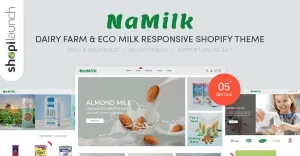 NaMilk - Dairy Farm And Eco Milk Responsive Shopify Theme