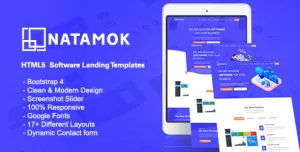 Natamok - Software Landing Template