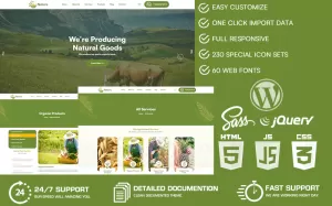 Natura - Agricultural Farm WordPress Theme - TemplateMonster