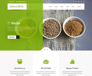 Natural WordPress theme farm fresh organic herb green eco friendly agro
