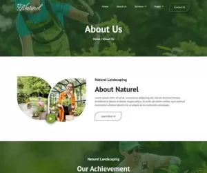 Naturel Garden & Landscaping Elementor Template Kit