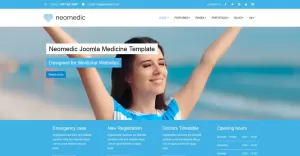 Neomedic Medical Joomla 4 and Joomla 3 Template