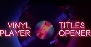 Neon Vinyl Titles Opener - After Effects Template