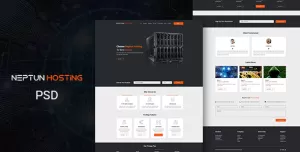 Neptun - One Page Hosting PSD Template
