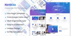 Netbizz - Business and Corporate PSD Templates