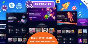 Netfomix – React Gatsby.js NFT Marketplace Template