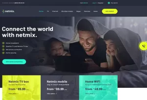 Netmix – Free Broadband & Telecom Internet Provider WordPress Theme