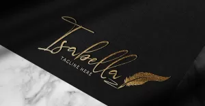 New Modern Handwritten Signature Or Photography Isabella logo Design-Brand Identity